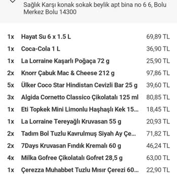 Bayat Ürünler Ve Yanlış Sipariş İçeriği