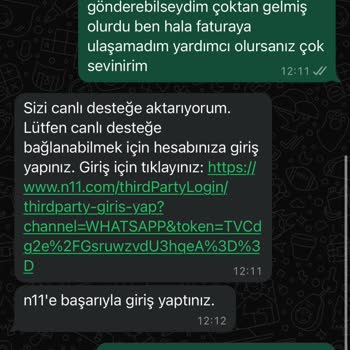 N11 Üzerinden Alınan Ürünün Faturasına Ulaşamama Sorunu