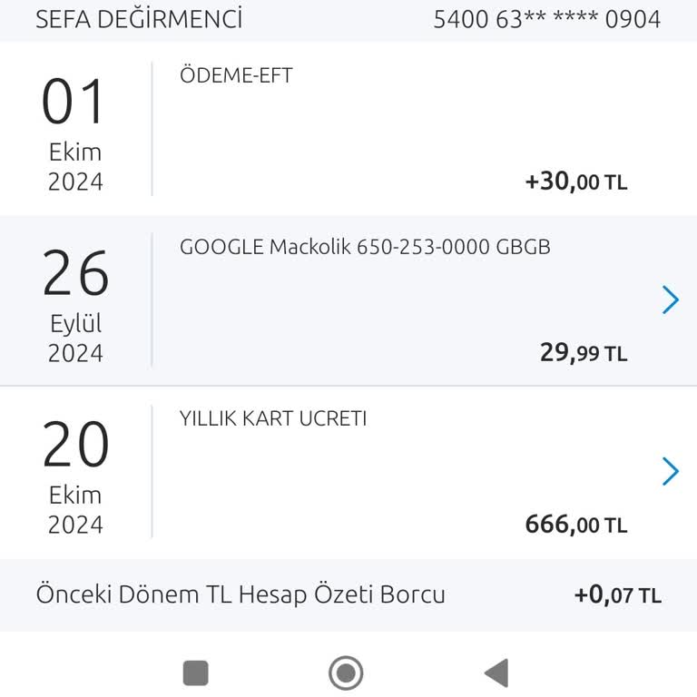 Haksız Kart Aidatı İadesi Talebi