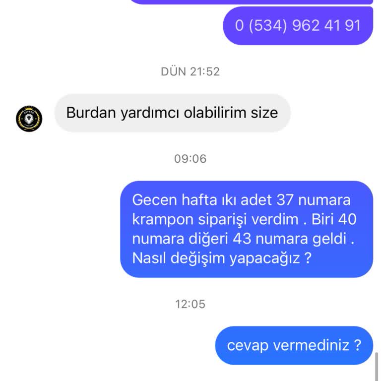 Yanlış Ve Kalitesiz Ürün Gönderimi