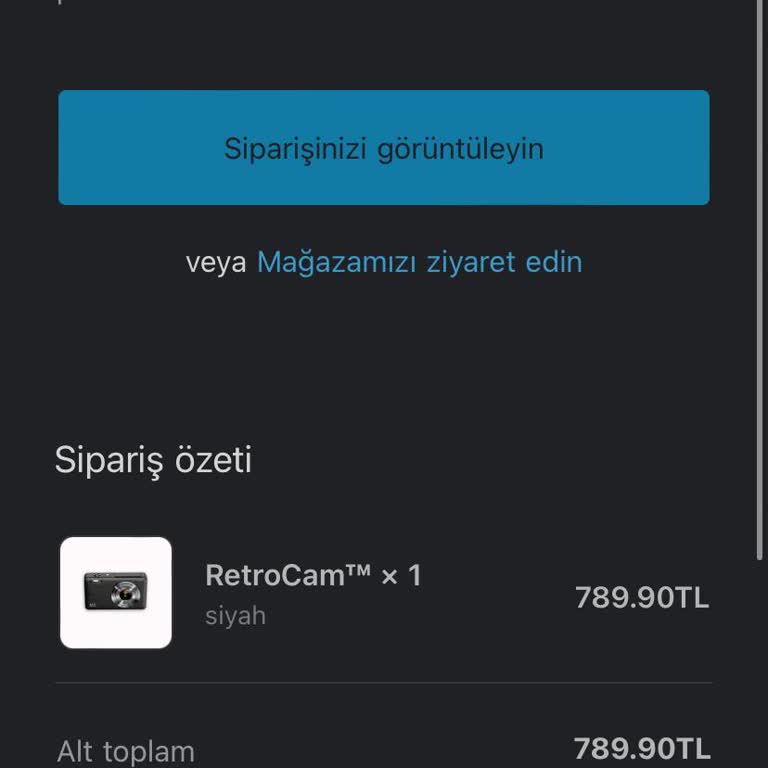 Retro Kamera Siparişimde Erişim Sorunu Ve İade Talebi