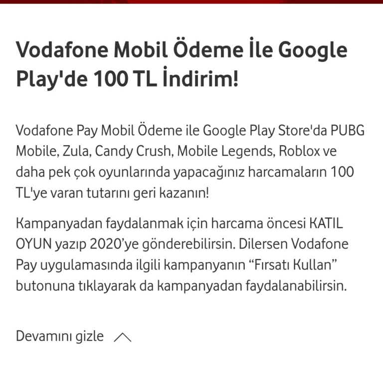 Vodafone Pay İle İletişim Sorunu Ve İndirim Hakkında Destek Alamama