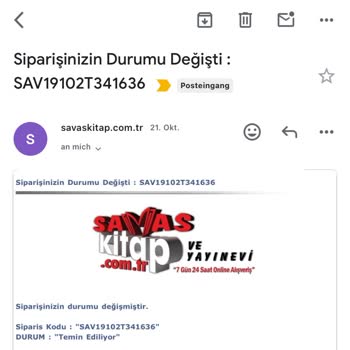 Savaş Kitap Sipariş İptali Ve Müşteri Mağduriyeti