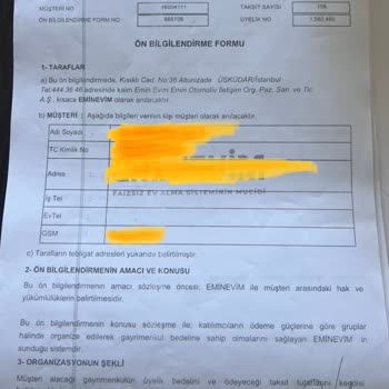 Eminevim'de Usulsüz İşlemler Ve Sahte İmzalar