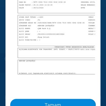 Yanlış İade İşlemi Ve Kaybolan Para