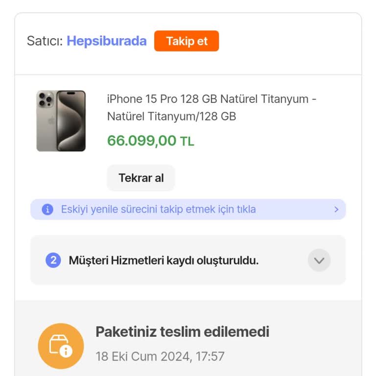 Hepsiburada İade Sürecinde Yaşanan Sorun