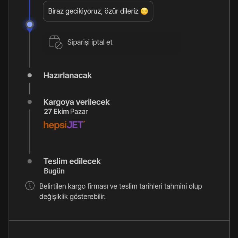 Hepsiburada Geciken Teslimat Ve Yetersiz Müşteri Hizmeti!