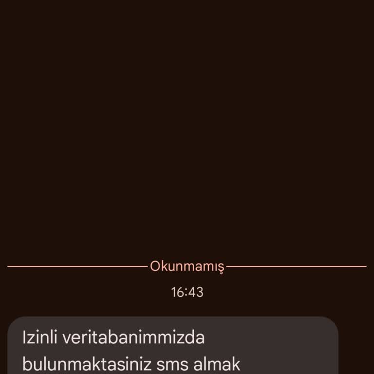 Bilinmeyen Kurumdan Gelen İzinsiz Mesaj
