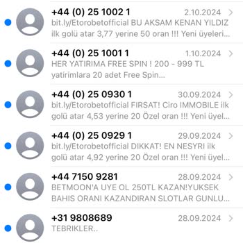 Türk Telekom'dan Gelen +44 Numaralı Mesajlar Can Sıkıyor