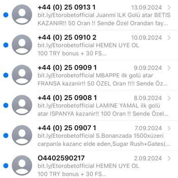 Türk Telekom'dan Gelen +44 Numaralı Mesajlar Can Sıkıyor