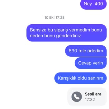 Yanlış Ürün Gönderimi Ve İade Sorunu