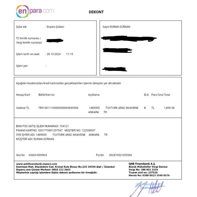 Araç Muayenesinde Haksız Kart Komisyonu Ücreti