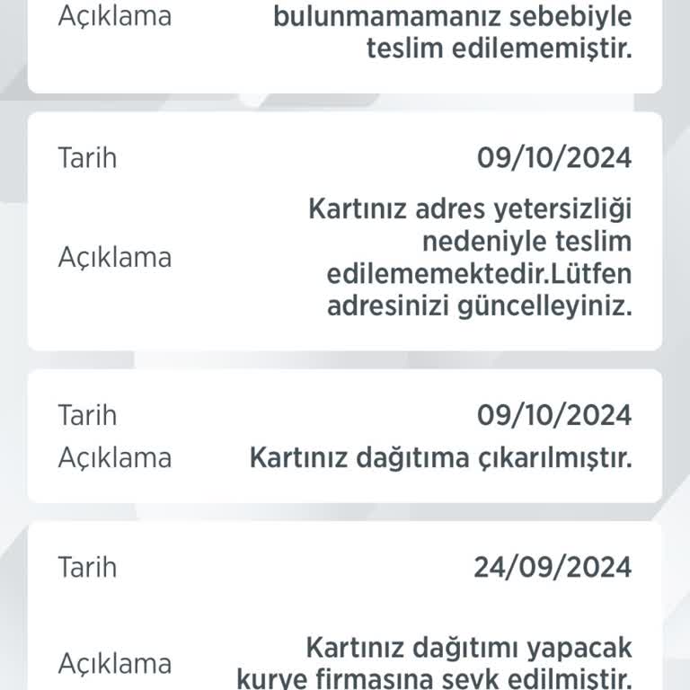 Kart Teslimatında Yaşanan Büyük Sorun