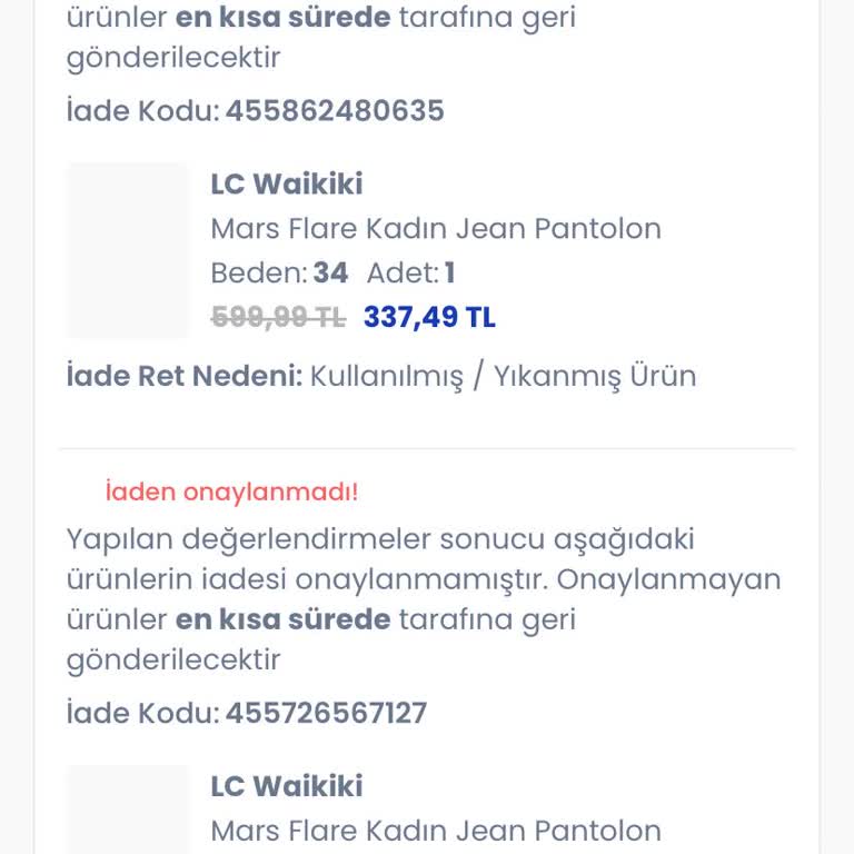 LCW'den Aldığım Pantolon Bir Günde İki Beden Büyüdü