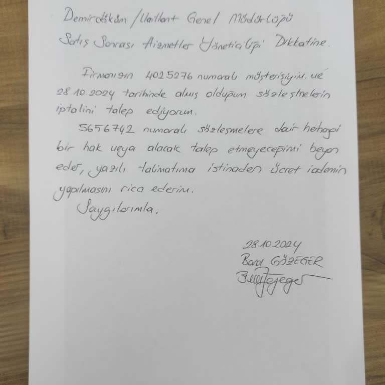 Randevu Sorunu Ve İade Talebi