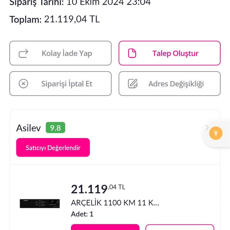 Pazarama'dan Sipariş Ettiğim Kurutma Makinesi 18 Gündür Teslim Edilmedi