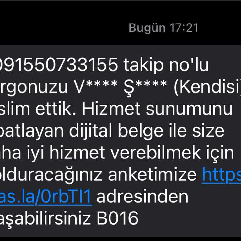 Teslim Edilmeyen Kargo İçin Yanıltıcı Mesaj