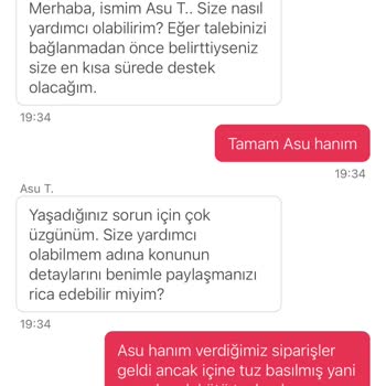 Yemeksepeti'nde Tuzlu Yemek Ve Yetersiz İade Süreci
