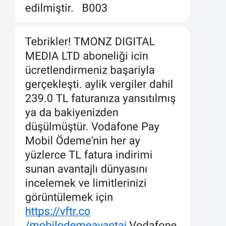 Vodafone Pay Beklenmedik Abonelik Ve Yüksek Fatura Şoku