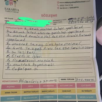 Alkan Usta (Sakaryatadilatustasi.com) Tamamlanmayan İş Yaşatılan Mağduriyet!