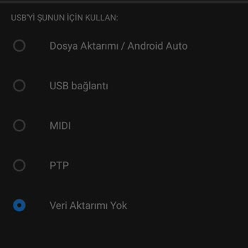 USB Bağlantı Sorunu: Dosya Aktarımı Yapılamıyor