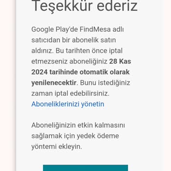 Find Mesa Uygulamasında Abonelik Sorunları Ve İletişim Eksikliği