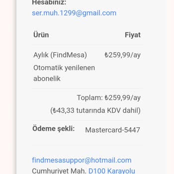 Find Mesa Uygulamasında Abonelik Sorunları Ve İletişim Eksikliği