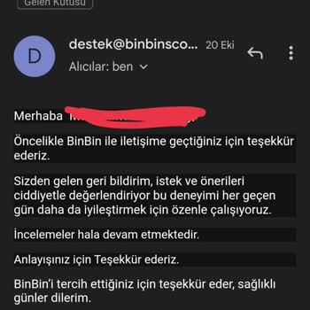 BinBin'de İade Sorunu: 3 Haftadır Bekletiliyorum!