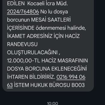 Yanlış Kişiye Gönderilen Haciz Mesajları