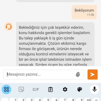Trendyol'dan Teslimat Sorunu Ve İade Talebi