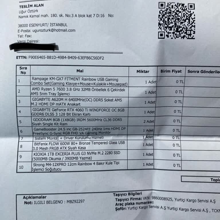 Fatura Teslimat Sorunu Ve İletişim Eksikliği