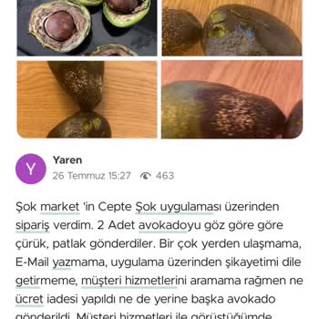 Şok Market'ten Çürük Ürün Ve İade Sorunu