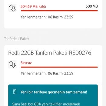 Hatalı İnternet Paketi Kullanım Bildirimi