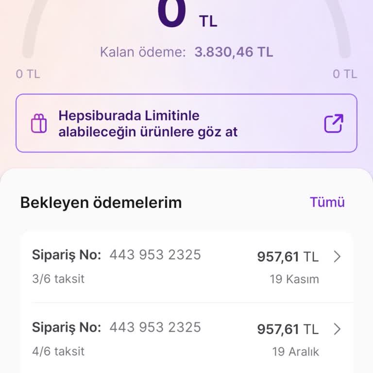Hepsiburada Limitimin Nedensiz Sıfırlanması