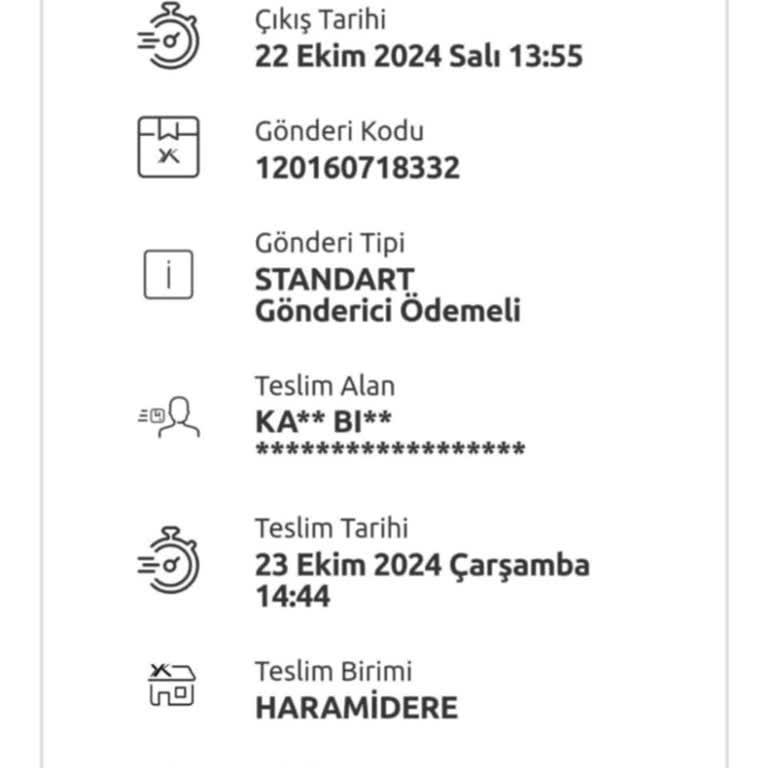 Teslim Edilmeyen Kargo Ve Yanlış Alıcı İsmi Sorunu