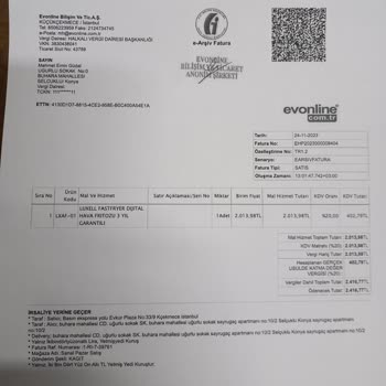 Luxell Airfryer Tutma Kulpu Sorunu