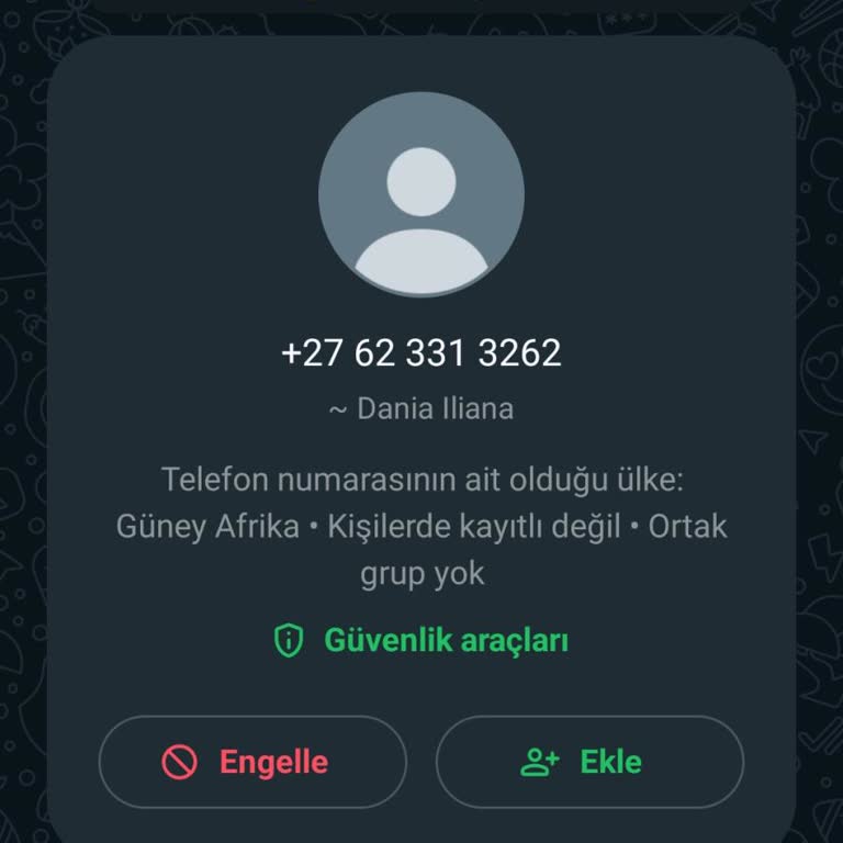 Güney Afrika'dan Gelen Bilinmeyen Mesaj Ve Güvenlik Endişesi