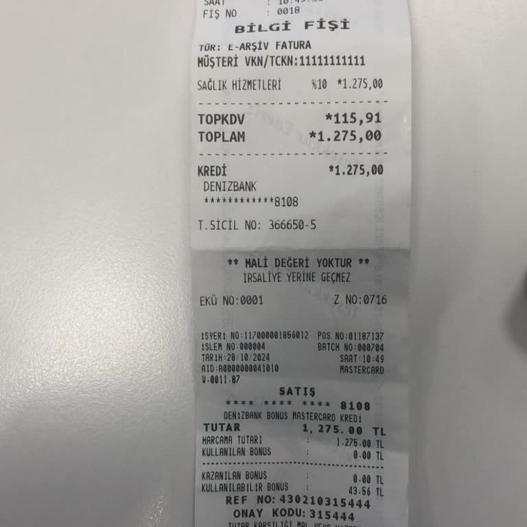 Haksız Muayene Ücreti İadesi Talebi