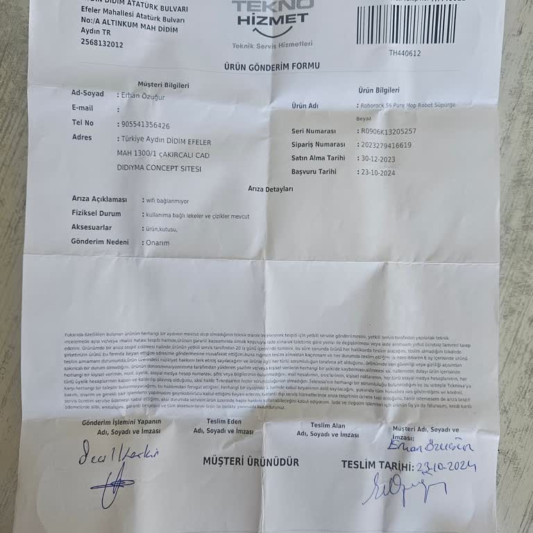 Teknosa'dan Alınan Roborock Süpürgede Sürekli Arıza Ve Yetersiz Çözüm