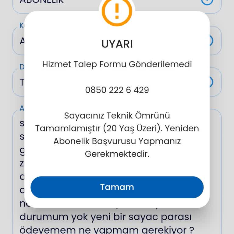 Sayaç Değişimi Ve Ek Ücret Zorunluluğu Hakkında Şikayet