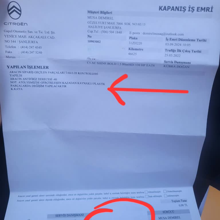 Servis Test Sürüşünde Kaza Yaptı, Aracım 2 Aydır Onarılmadı!