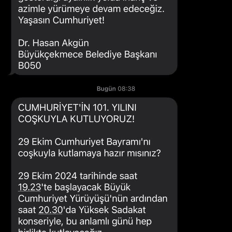 Büyükçekmece Belediyesi'nden Gelen Rahatsız Edici SMS'ler