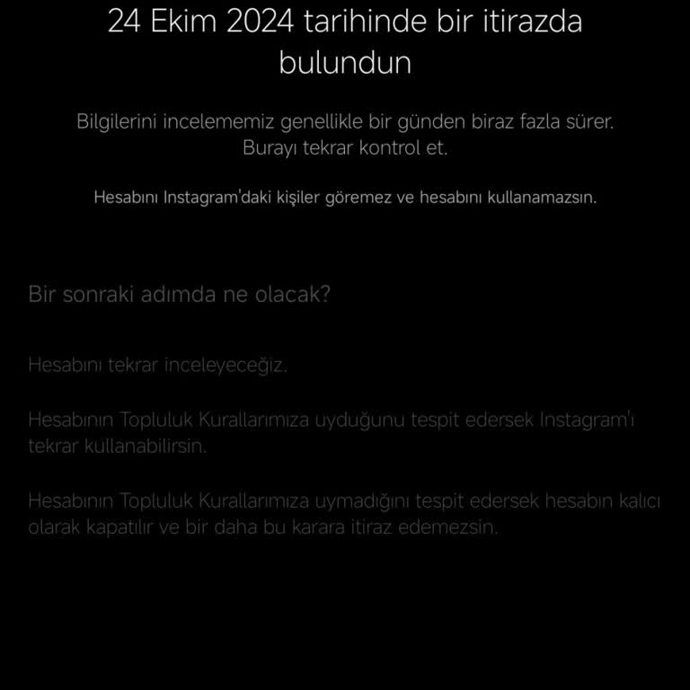 Instagram Hesabım Haksız Yere Askıya Alındı