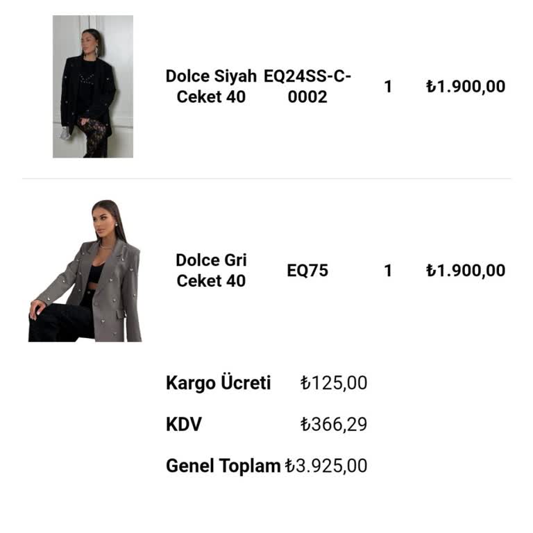 Evoq Nine Sipariş Verilen Ceketler Hala Teslim Edilmedi