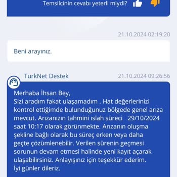 TurkNet Bağlantı Sorunları Ve Uzayan Bekleme Süreleri