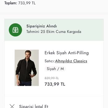 Boyner Online Mağazasında Sipariş Sorunu