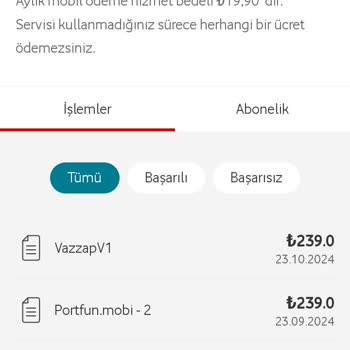 Vodafone Pay Üyeliği Hakkında Bilgilendirilmeden Kesilen Ücretler