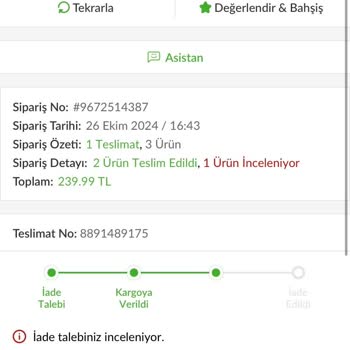Trendyol GO'dan Yanıltıcı Ürün Gönderimi Ve İade Sorunu