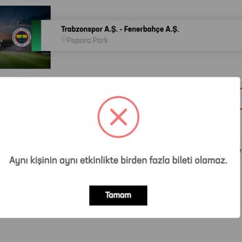 Passolig Bilet Alımında Hatalı Uyarı Sorunu