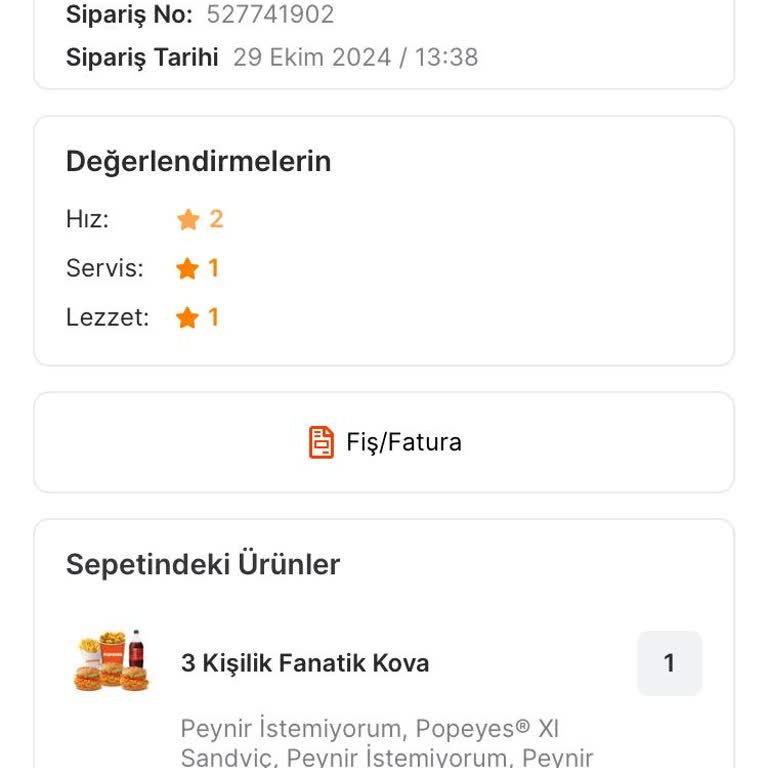 Yanlış Sipariş Ve İlgisiz Müşteri Hizmetleri
